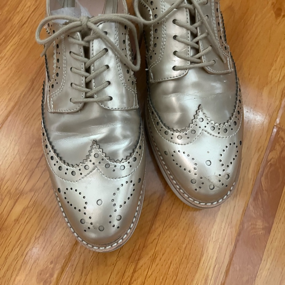 ✨✨ZARA GOLD DERBY SHOES✨✨ - Picture 2 of 8
